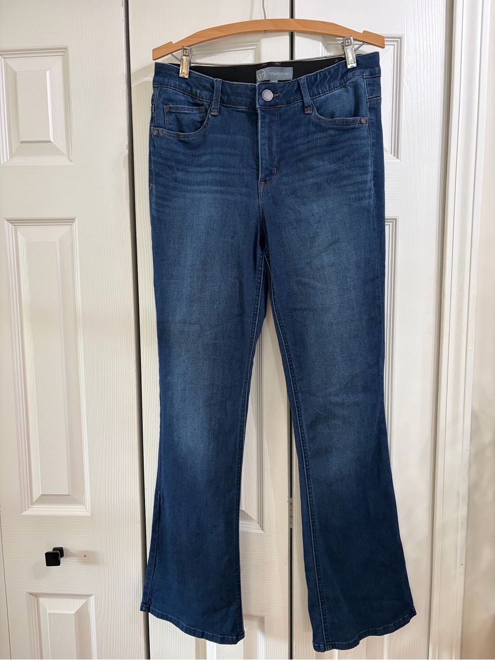 Wit and Wisdom Women's Dark Blue Flare Jeans - Stretch Bootcut